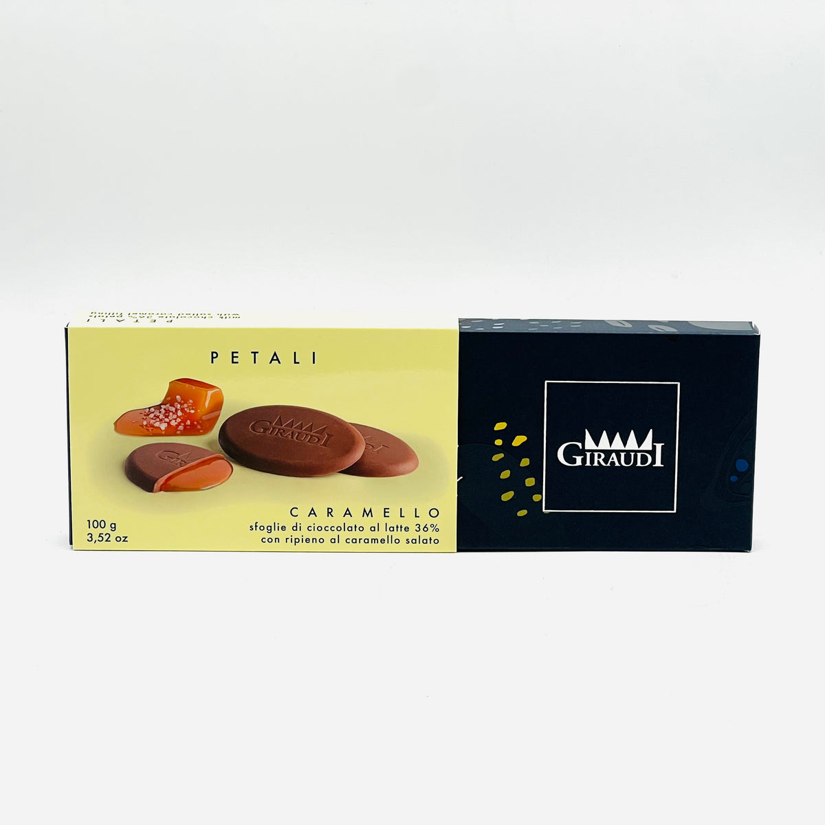Petali Schokoblätter aus Milchschokolade mit gesalzenem Karamell 100g - Giraudi Giacomo Boidi