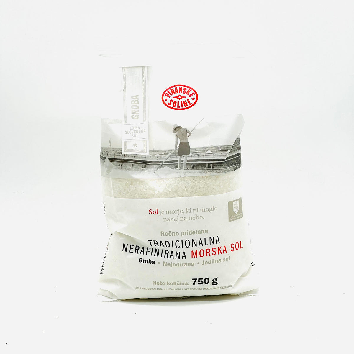 Traditionelles, nicht raffiniertes, grobes Meersalz 750g - Piranske Soline