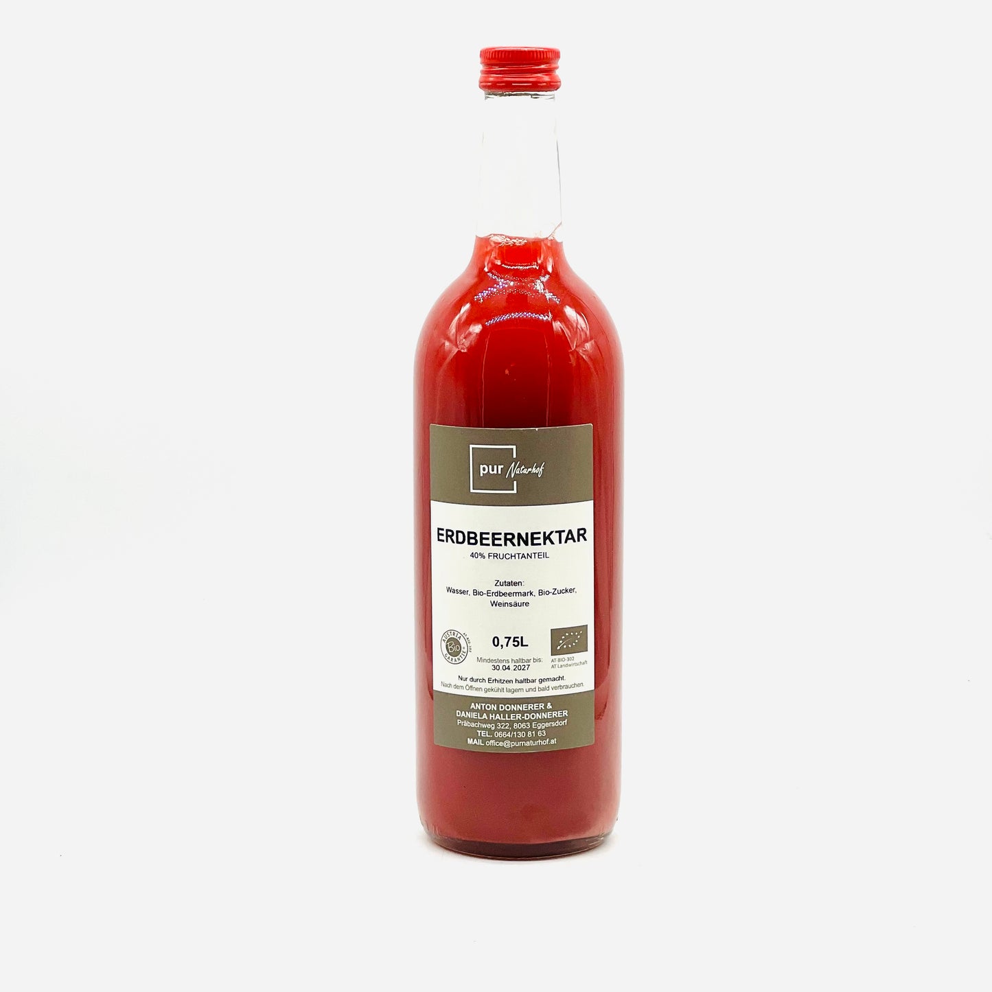 BIO Erdbeernektar 0,75l - pur Naturhof