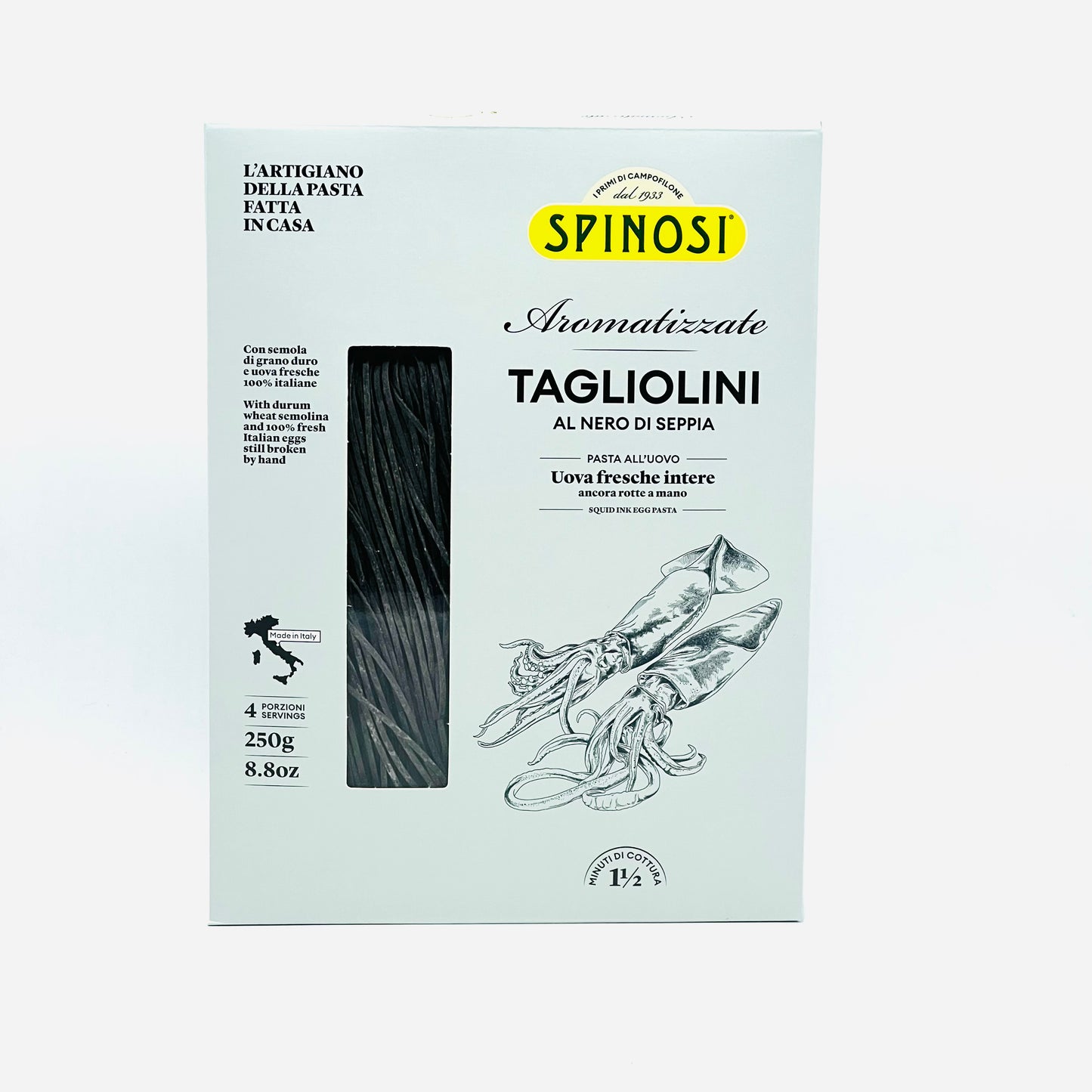 Tagliolini mit Tintenfisch-Tinte 250g - Spinosi