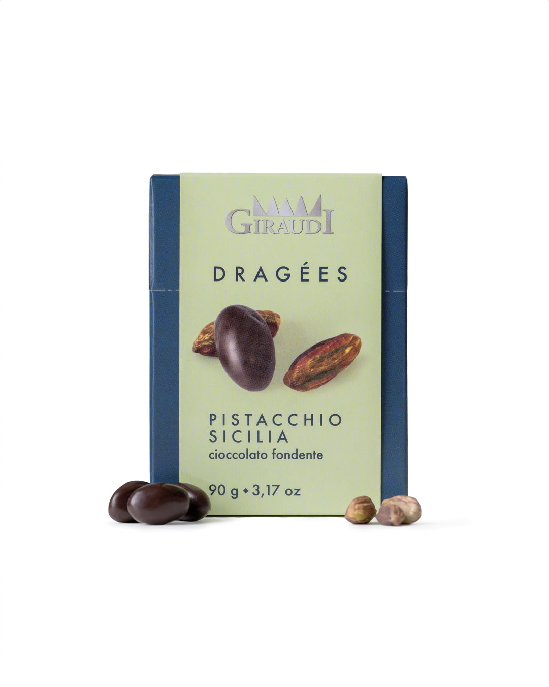 Dragees Sizilianische Pistazien mit dunkler Schokolade 90g - Graudi Giacomo Boidi
