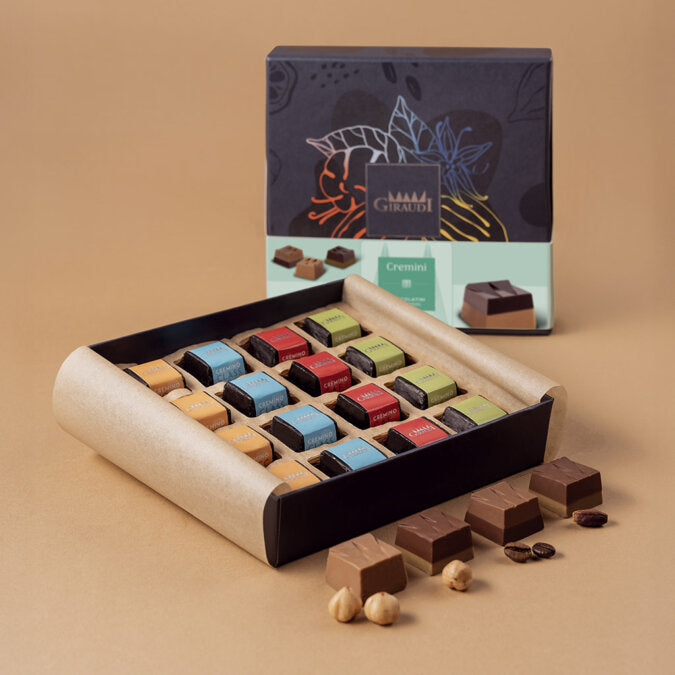 Gemischte klassische Pralinen Carres sortiert 16 Stück 160g - Giraudi Giacomo Boidi