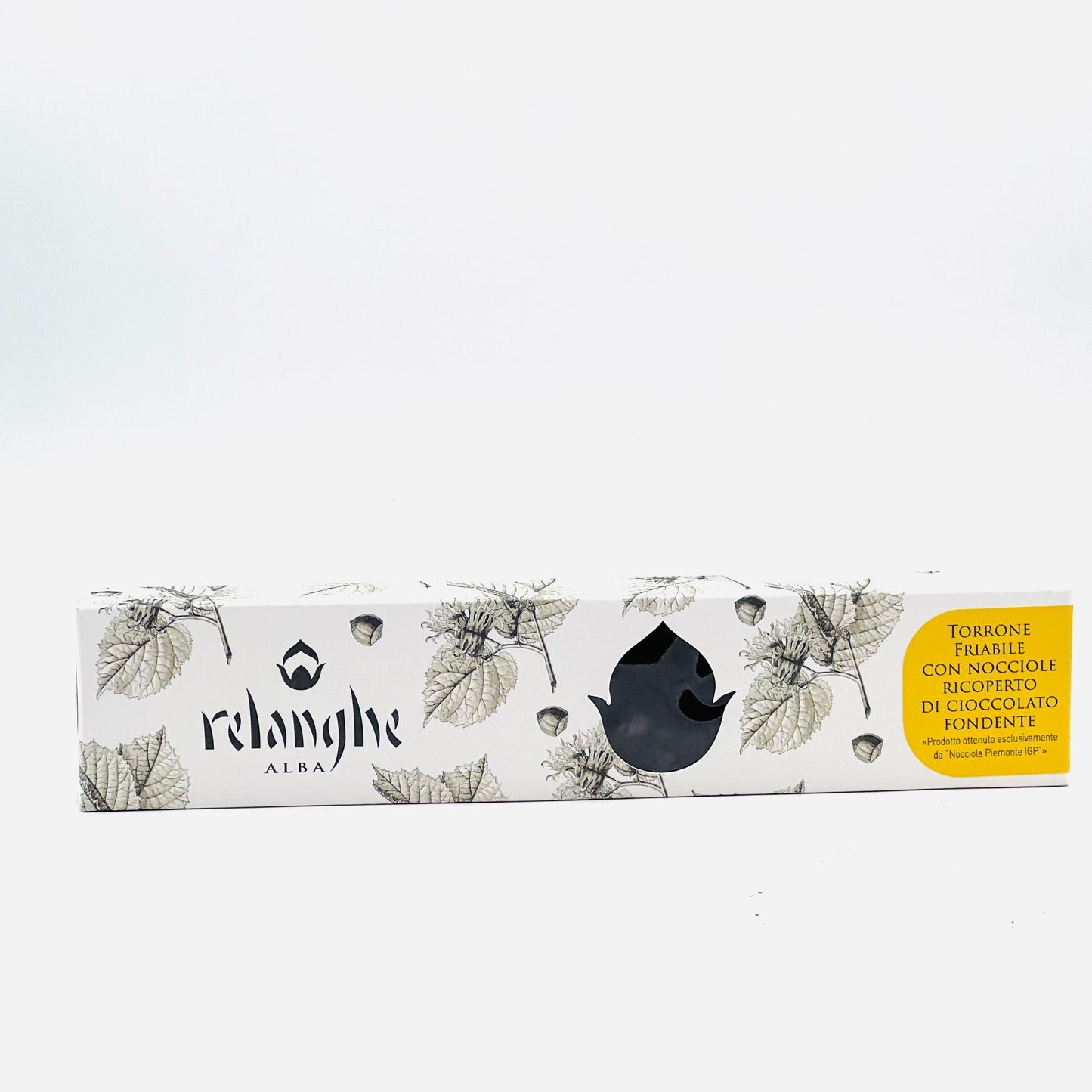 Torrone mit Haselnüsse und Bitterschokolade überzogen 100g - Relanghe