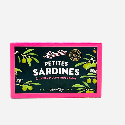 Sardinen Petites sardines 16/20 i Bio Olivenöl - La Guildive