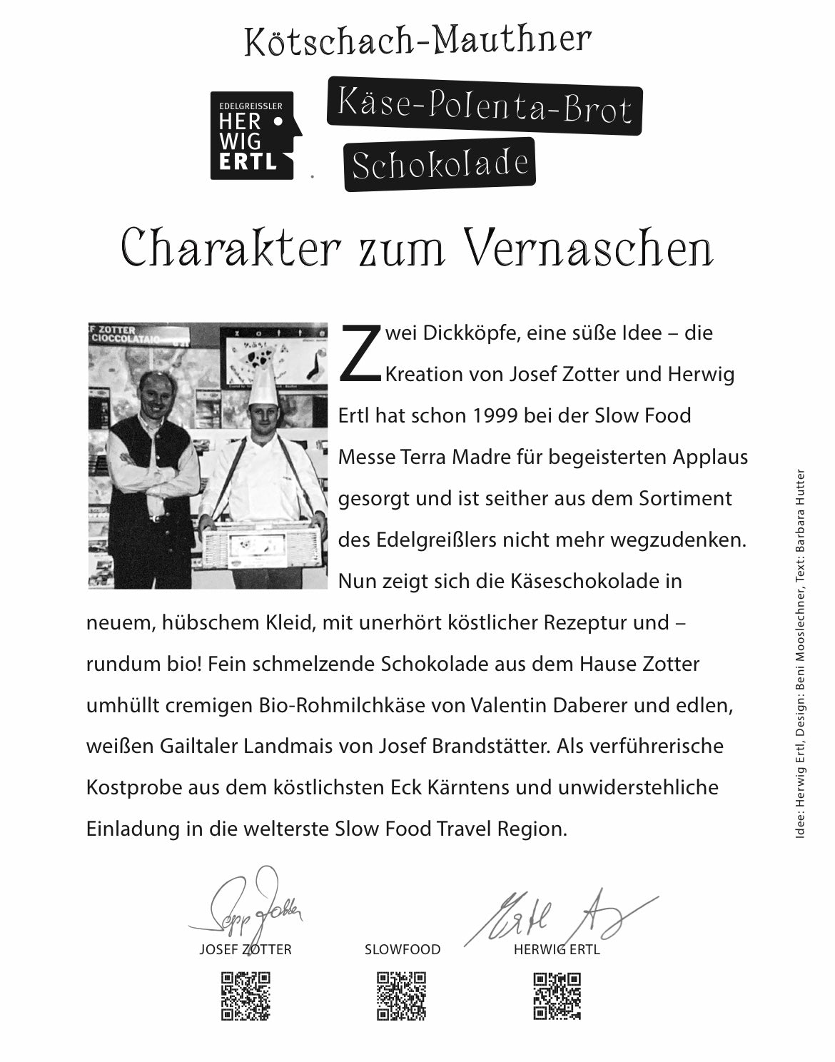 Kötschach-Mauthner Käseschokolade - Zotter