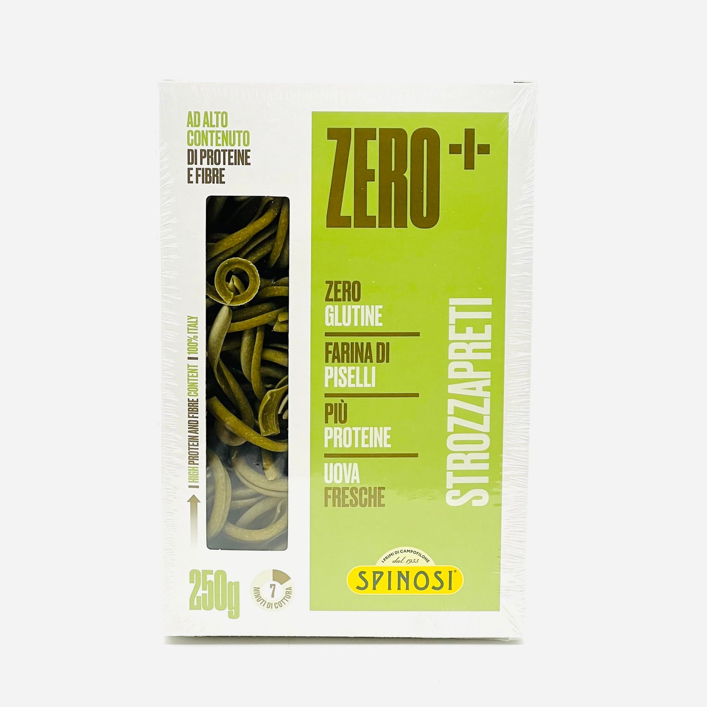 Strozzapreti Zero+ 250g Eiernudel aus Erbsenmehl - Spinosi