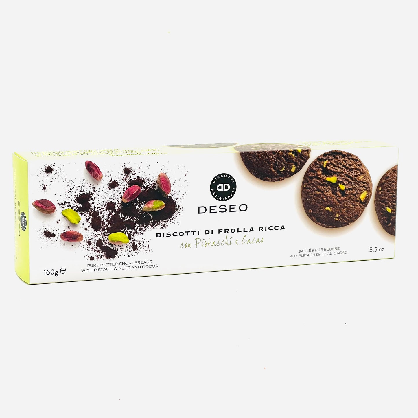 Shortbreads mit Pistazien und Kakao 160g - Deseo