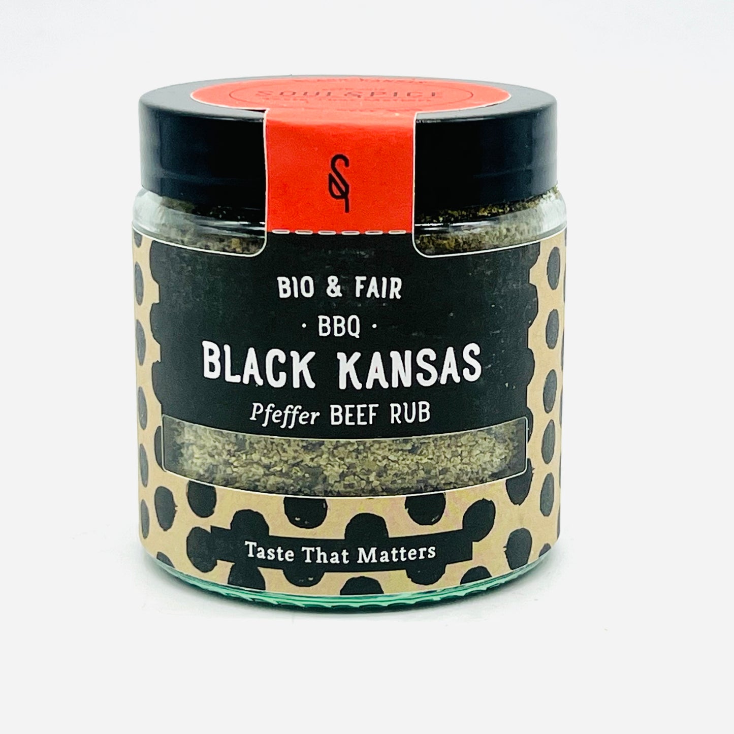 Black Kansas Pfeffer Rub 75g - Soul Spice Bio-Gewürze
