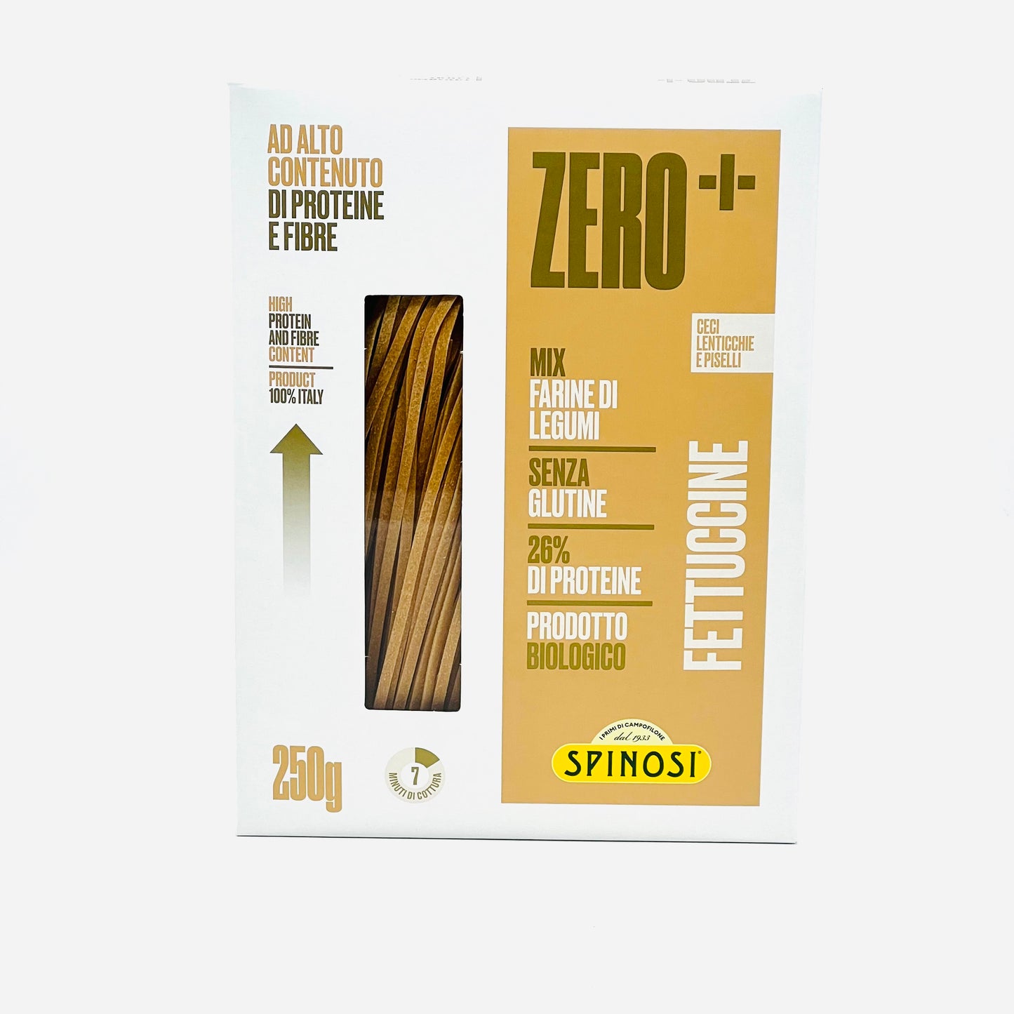 Fettuccine Zero+ 250g  Eiernudeln aus Hülsenfrüchte - Spinosi