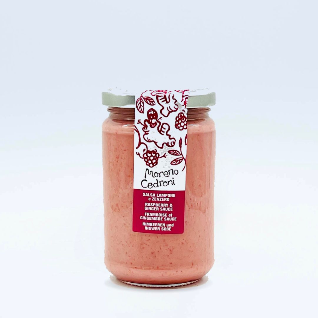 Glas mit Himbeer-Ingwer-Sauce von Moreno Cedroni, 290g