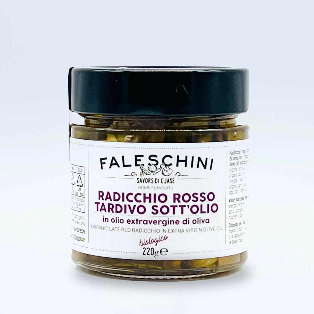 Roter Raddicchio in Olivenöl 220g BIO - Faleschini