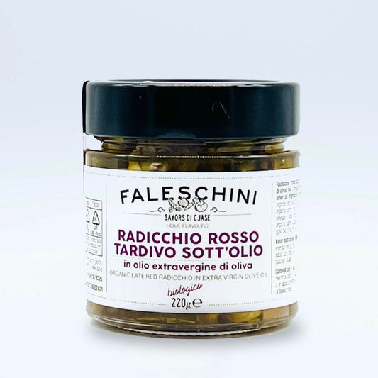 Roter Raddicchio in Olivenöl 220g BIO - Faleschini