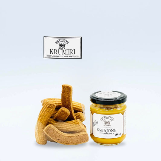 Krumiri biscotti 150g und Zabajone 200g - Mongetto